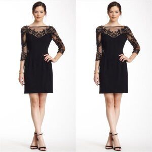 ML MONIQUE LHUILLIER Embroidered Mini Dress